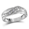 Image 4 : His Hers Diamond Solitaire Matching Wedding Set 1/6 Cttw 10kt White Gold
