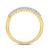 Image 3 : Diamond Triple Row Band Ring 1/2 Cttw 14kt Yellow Gold