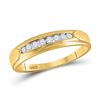 Image 3 : His Hers Diamond Solitaire Matching Wedding Set 1/2 Cttw 14kt Yellow Gold