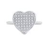 Image 2 : Diamond Heart Ring 1/10 Cttw Sterling Silver