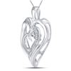Image 2 : Diamond Heart Moving Twinkle Pendant .03 Cttw Sterling Silver