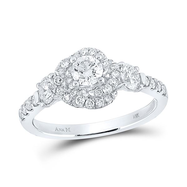 Diamond Solitaire Bridal Wedding Engagement Ring 1 Cttw 14kt White Gold