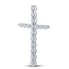 Image 2 : Diamond Cross Pendant 1/8 Cttw Sterling Silver