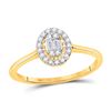 Image 1 : Diamond Oval Ring 1/6 Cttw 14kt Yellow Gold