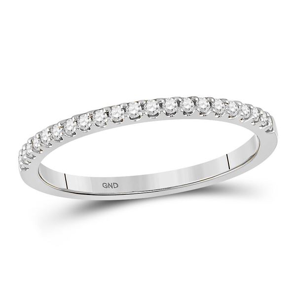 Diamond Wedding Single Row Band 1/6 Cttw 14kt White Gold