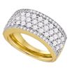 Image 1 : Diamond Band Ring 1-5/8 Cttw 14kt Yellow Gold