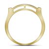 Image 3 : Mens Diamond Rectangle Cluster Ring 1/2 Cttw 10kt Yellow Gold