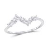 Image 1 : Baguette Diamond Stackable Band Ring 1/6 Cttw 14kt White Gold