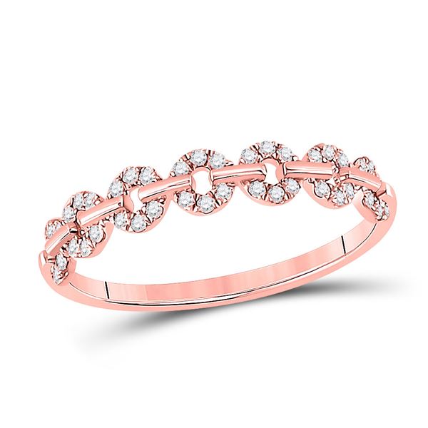 Diamond Stackable Band Ring 1/6 Cttw 14kt Rose Gold