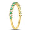 Image 3 : Emerald Diamond Stackable Band Ring 1/5 Cttw 10kt Yellow Gold