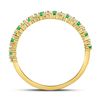 Image 4 : Emerald Diamond Stackable Band Ring 1/5 Cttw 10kt Yellow Gold