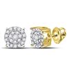 Image 1 : Diamond Cindys Dream Cluster Earrings 1/8 Cttw 10kt Yellow Gold