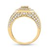 Image 3 : Mens Baguette Diamond Square Ring 2-1/2 Cttw 14kt Yellow Gold