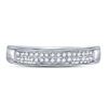 Image 2 : Diamond Double Row Band Ring 1/10 Cttw 10kt White Gold