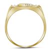 Image 2 : Mens Diamond Dad Father Ring 1/8 Cttw 10kt Yellow Gold