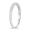 Image 3 : Diamond Single Row Wedding Band 1/4 Cttw 14kt White Gold