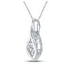 Image 2 : Diamond Infinity Twinkle Moving Pendant .03 Cttw Sterling Silver