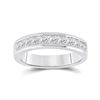 Image 1 : Princess Channel-set Diamond Single Row Wedding Band 1 Cttw 14kt White Gold