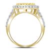 Image 4 : Yellow Diamond Heart Ring 1 Cttw 14kt Yellow Gold