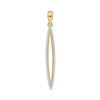 Image 1 : Diamond Narrow Oval Outline Pendant 1/5 Cttw 10kt Yellow Gold