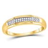 Image 3 : His Hers Diamond Cluster Matching Wedding Set 1/3 Cttw 10kt Yellow Gold