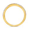 Image 4 : Diamond Diagonal Stripe Band Ring 1/4 Cttw 14kt Yellow Gold