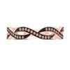 Image 2 : Brown Diamond Twist Band Ring 1/5 Cttw 10kt Rose Gold