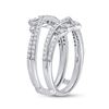 Image 4 : Diamond Wedding Wrap Ring Guard Enhancer 5/8 Cttw 14kt White Gold