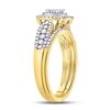 Image 3 : Princess Diamond Bridal Wedding Ring Band Set 1/2 Cttw 10kt Yellow Gold