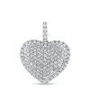 Diamond Heart Pendant 1-1/4 Cttw 14kt White Gold
