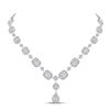 Baguette Diamond Luxury Dangle Necklace 6-5/8 Cttw 14kt White Gold