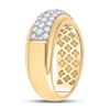 Image 3 : Mens Diamond Pave Band Ring 1-1/2 Cttw 14kt Yellow Gold