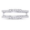 Image 2 : Diamond Wrap Ring Guard Enhancer 1/3 Cttw 14kt White Gold