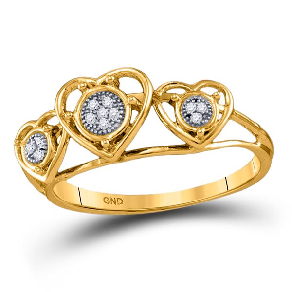 Diamond Heart Ring .03 Cttw 10kt Yellow Gold