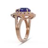 Image 3 : 5.12 ctw Certified Sapphire & Diamond Victorian Ring 14K Rose Gold - REF-161Y8X