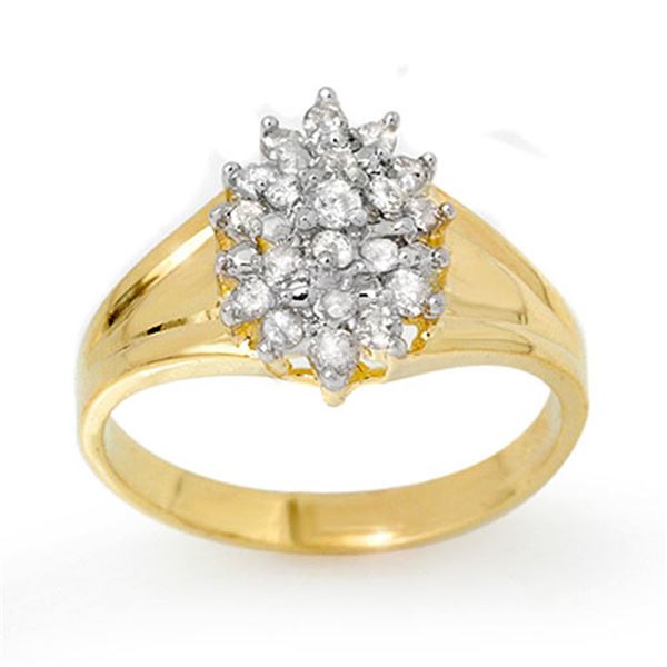 0.25 ctw Certified VS/SI Diamond Ring 10k Yellow Gold - REF-18X5A