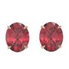 Image 1 : 5.50 ctw Pink Tourmaline Designer Stud Earrings 14k Rose Gold - REF-47H5R