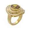 Image 1 : 7.16 ctw Canary Citrine & Diamond Ring 18K Yellow Gold - REF-206A9N