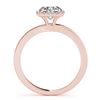 Image 3 : 0.83 ctw Certified VS/SI Diamond 2pc Wedding Set Halo 14k Rose Gold - REF-98H2R