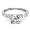 Image 1 : 0.92 ctw Certified VS/SI Diamond Ring 18k White Gold - REF-94A6N