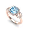Image 2 : 3.75 ctw TOPAZ & Micro VS/SI Diamond Certified Ring 14k Rose Gold - REF-42H6R