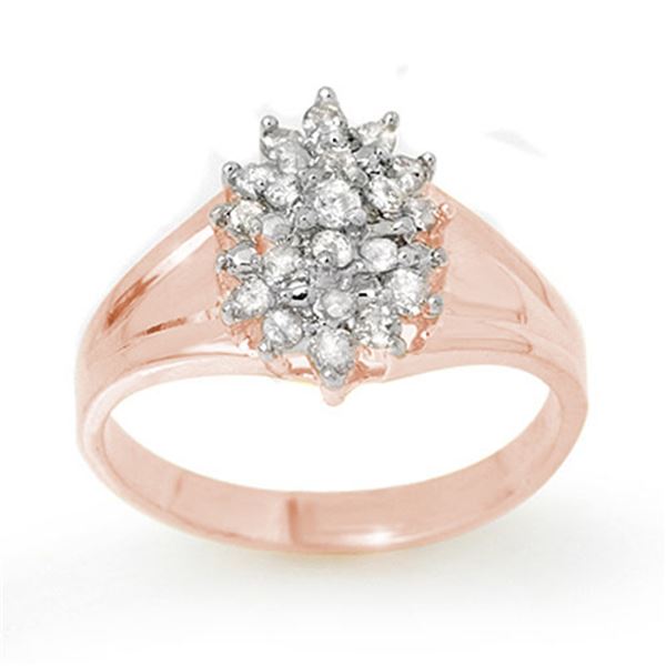 0.25 ctw Certified VS/SI Diamond Ring 18k Rose Gold - REF-30R8K