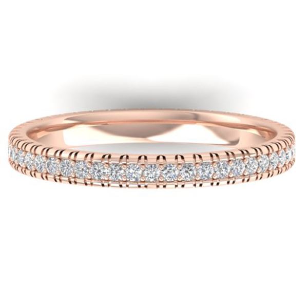 0.75 ctw Certified VS/SI Diamond Eternity Ring 18k Rose Gold - REF-50H9R