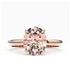 Image 1 : 2.75 ctw Morganite Designer Ring 14k Rose Gold - REF-39N5F