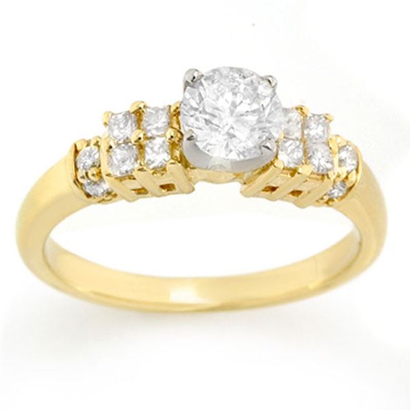 1.0 ctw Certified VS/SI Diamond Ring 2-Tone 14k 2-Tone Gold - REF-154K5Y