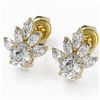 Image 1 : 1.75 ctw Pear Cut Diamond Designer Earrings 18K Yellow Gold - REF-168A8N