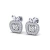 Image 1 : 0.60 ctw VS/SI Diamond Micro Pave Earrings 18k White Gold - REF-47W9H