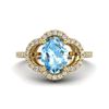 Image 1 : 2 ctw TOPAZ & Micro Pave VS/SI Diamond Certified Ring 10k Yellow Gold - REF-30G2W