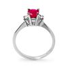 Image 2 : 1.36 ctw Ruby & Diamond Ring 18k White Gold - REF-31F4M
