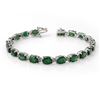 Image 1 : 16.25 ctw Emerald Bracelet 10k White Gold - REF-94Y5X